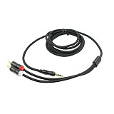 XT-XINTE ​RCA Cable 2RCA to 3.5 Audio cable 3.5 mm Jacks AUX Y Cable Splitter Nylon Braided For edifer phone Home theater DVD audio cable