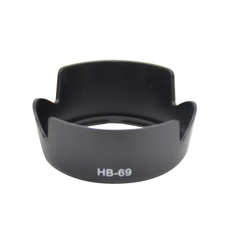 BGNing HB-69 Lens Hood for Nikon AF-S DX 18-55MM F / Lens Protector EW-54 for Canon EOS M SLR E11-55MM Black Flower Shape Cover