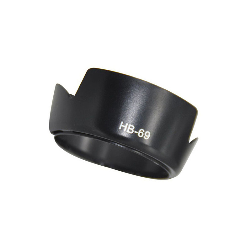 BGNing HB-69 Lens Hood for Nikon AF-S DX 18-55MM F / Lens Protector EW-54 for Canon EOS M SLR E11-55MM Black Flower Shape Cover