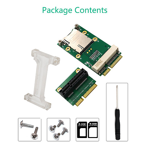 XT-XINTE Mini PCI-E Adapter with SIM Card Slot for 3G/4G WWAN HSPA MODEM LTE Mini Card GPS Card for desktop laptop computers