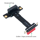 XT-XINTE PCI-E PCI Express 36PIN 1X Extension Cable Gold-Plated Dual Vertical 90 Degrees for 1U 2U ATX/BTX Chassis PC