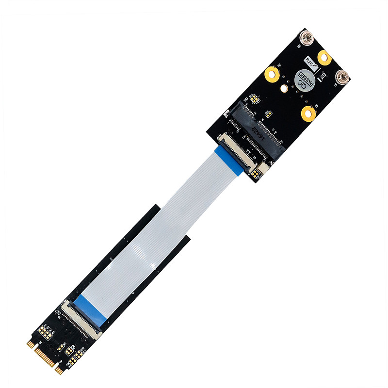 XT-XINTE M.2 Wifi Adapter M.2 NGFF Key B+M to Mini PCI-E Wifi Network Card M.2 to Mini PCI Express Wifi Bluetooth Adapter with FFC Cables