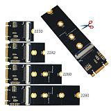 XT-XINTE M.2 Wifi Adapter M.2 NGFF Key B+M to Mini PCI-E Wifi Network Card M.2 to Mini PCI Express Wifi Bluetooth Adapter with FFC Cables