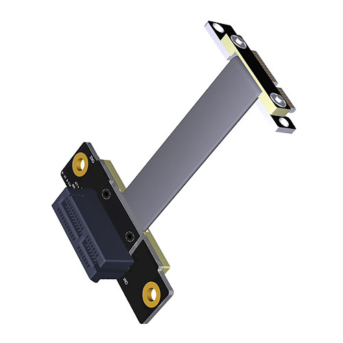 XT-XINTE PCI-E PCI Express 36PIN 1X Extension Cable Gold-Plated Dual Vertical 90 Degrees for 1U 2U ATX/BTX Chassis PC