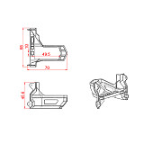Tarot-RC Helicopter Tail Servo Mount Lock Rudder Base MK6065A for Tarot 550 600 RC Helicopter Spare Parts