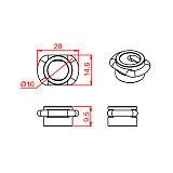 Tarot - RC Aluminum Alloy Main Shaft Lock Collar Fixing Set Ring MK6029 for RC 550 600 Helicopter Spare Parts
