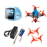 QWinOut T100 Indoor FPV Racing Drone Kit 2-4S DIY RC Drone with Crazybee F4 PRO V3.0 FC Frsky Receiver FPV Watch