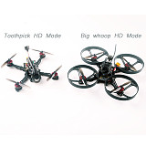 Happymodel Larva-X HD Micro FPV Racing Drone Toothpick HD and Whoop HD 2in1 Combo RC Quadcopter 2-3S 1080P DVR Camera Drone