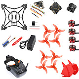 QWinOut T100 DIY RC Drone Kit 2.5 Inch 100mm Indoor FPV Racing Drone With Crazybee F4 PRO V3.0 FC Frsky Receiver LST-009 FPV Goggles