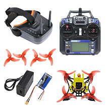 QWinOut T100 DIY FPV Racing Drone Toothpick Kit with Flysky Receiver Crazybee F4 PRO V3.0 FC Full Set with FPV Goggles