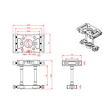 Tarot - RC 550/600 Metal Motor Mounting Set Mounting Bracket Support Fixed Support MK6020 for Tarot 550 600 RC Helicopter Spare Parts