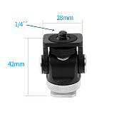 BGNING Portable 180 Wheel Snail Monitoring Tripod Adapter Hot Shoe Stabilizer Bracket Stand Holder