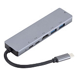 FCLUO 6-in-1 Type-c hub + HDMI (60HZ) + USB3.0 * 2 + PD charging + USB C + RJ45