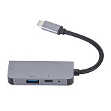 FCLUO 3 in 1 Type-c Hub + HDMI + USB 3.0 + PD Charging