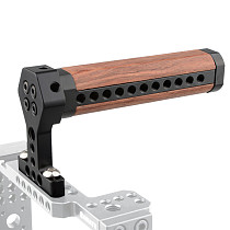 BGNING Camera Wooden Top Handle Grip Cold Shoe 1/4 -20 Mount for Camera Cage