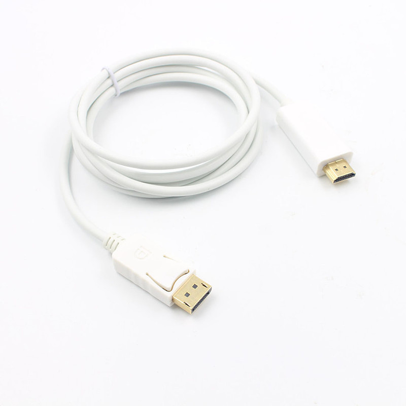 FCLUO Large Displayport Adapter Cable DP Male to HDMI Male Cable 1.8m / 3M