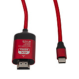 FCLUO Type-c to Hdmi Cable 4K 60hz Aluminum Shell Braided 2 Meters