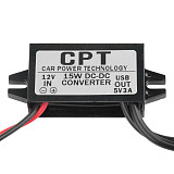 XT-XINTE 12 to 5V DC-DC Buck Power Converter USB Power Module DC Converter