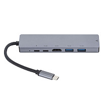 FCLUO 6-in-1 Type-c hub + HDMI (60HZ) + USB3.0 * 2 + PD charging + USB C + RJ45