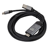 FCLUO Type-c to HDMI HD Video Conversion Cable with USB Power 4K 30HZ