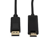 FCLUO Large Displayport Adapter Cable DP Male to HDMI Male Cable 1.8m / 3M