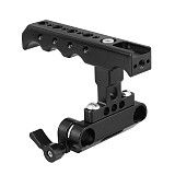 BGNING Camera Top Handle Rod Clamp Cheese Handle Grip Universal Video Stabilizing for DSLR Camera Cage Kit