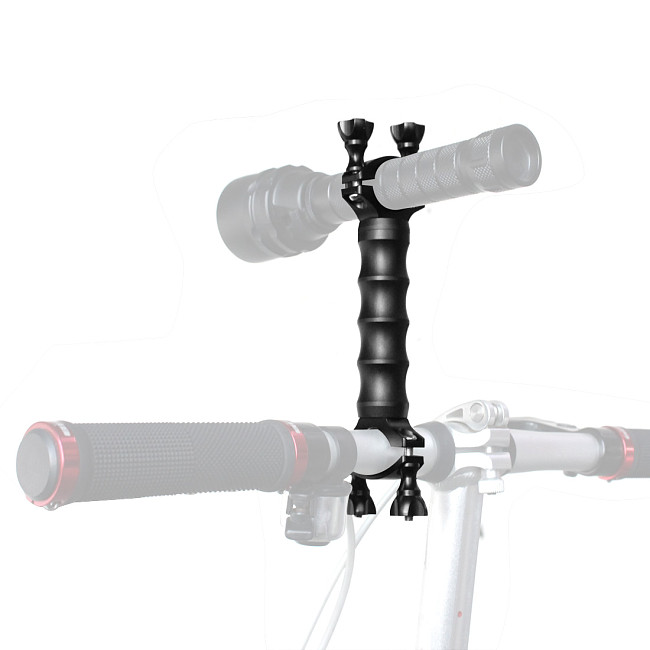 QWINOUT Outdoor Sports Aluminum Alloy Accessories Bicycle Clip Electric Motorcycle Clip Flashlight Holder Clip for 21 ~ 30mm Pipe