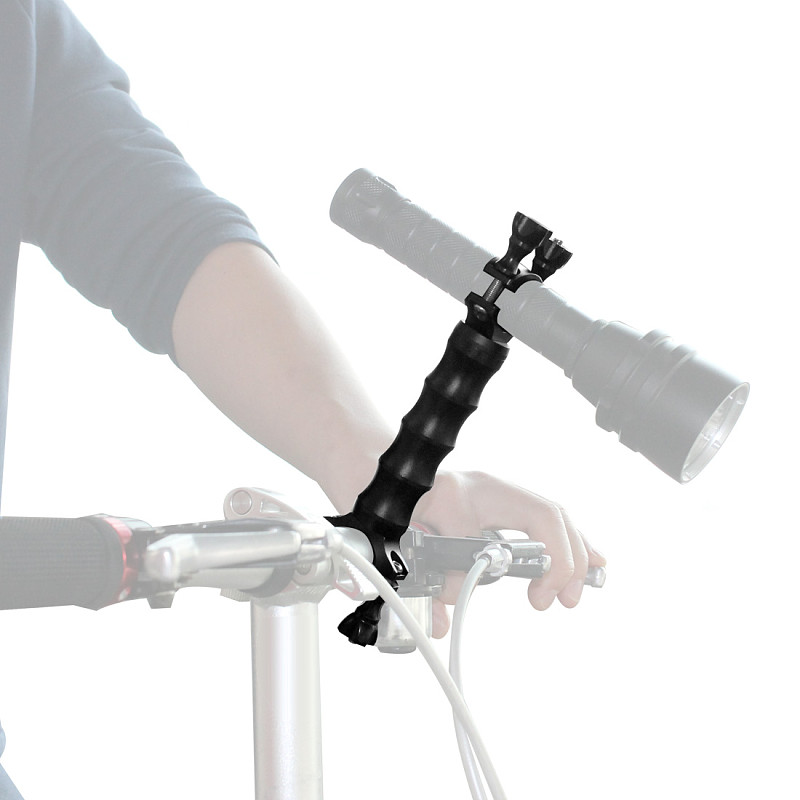 QWINOUT Outdoor Sports Aluminum Alloy Accessories Bicycle Clip Electric Motorcycle Clip Flashlight Holder Clip for 21 ~ 30mm Pipe