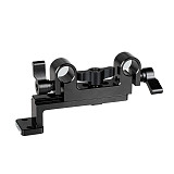 BGNING Camera 15mm Dual Rod Clamp w/ Vertical Connecting Plate for DSLR Battery Plates
