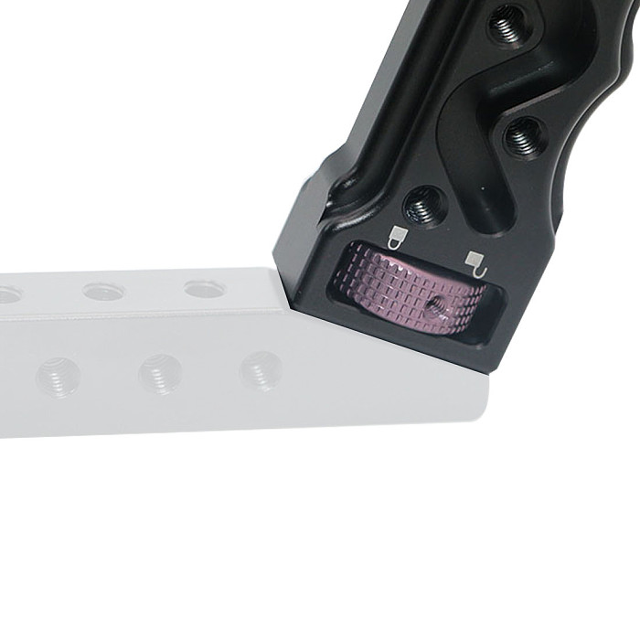 BGNING Aluminum 1/4 Inch Handle Grip with Cold Shoe Mount for Zhiyun Weebill Lab