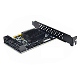 XT-XINTE For Marvell 88SE9215 chip 8 ports SATA 3.0 to PCIe expansion Card PCI express SATA Adapter SATA 3 Converter with Heat Sink HDD