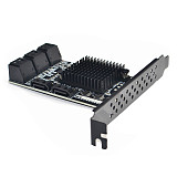 XT-XINTE For Marvell 88SE9215 chip 8 ports SATA 3.0 to PCIe expansion Card PCI express SATA Adapter SATA 3 Converter with Heat Sink HDD