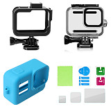 BGNing 60m Waterproof Protective Case Soft Silicone Cover Plastic Cage Kit with HD Screen Protector Set for Gorpo Hero 8