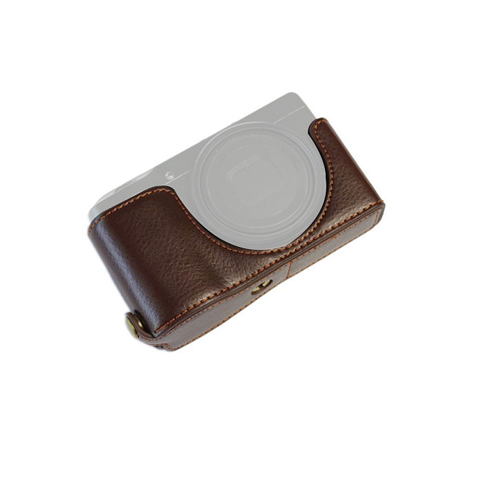 BGNING Genuine Leather Case for Ricoh GRIII GR3 GR III Camera Bag Portable Half Bottom Support With Battery Opening Base Mount Cover