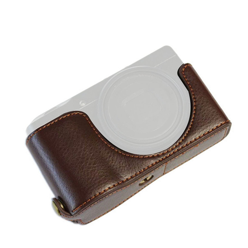 BGNING Genuine Leather Case for Ricoh GRIII GR3 GR III Camera Bag Portable Half Bottom Support With Battery Opening Base Mount Cover