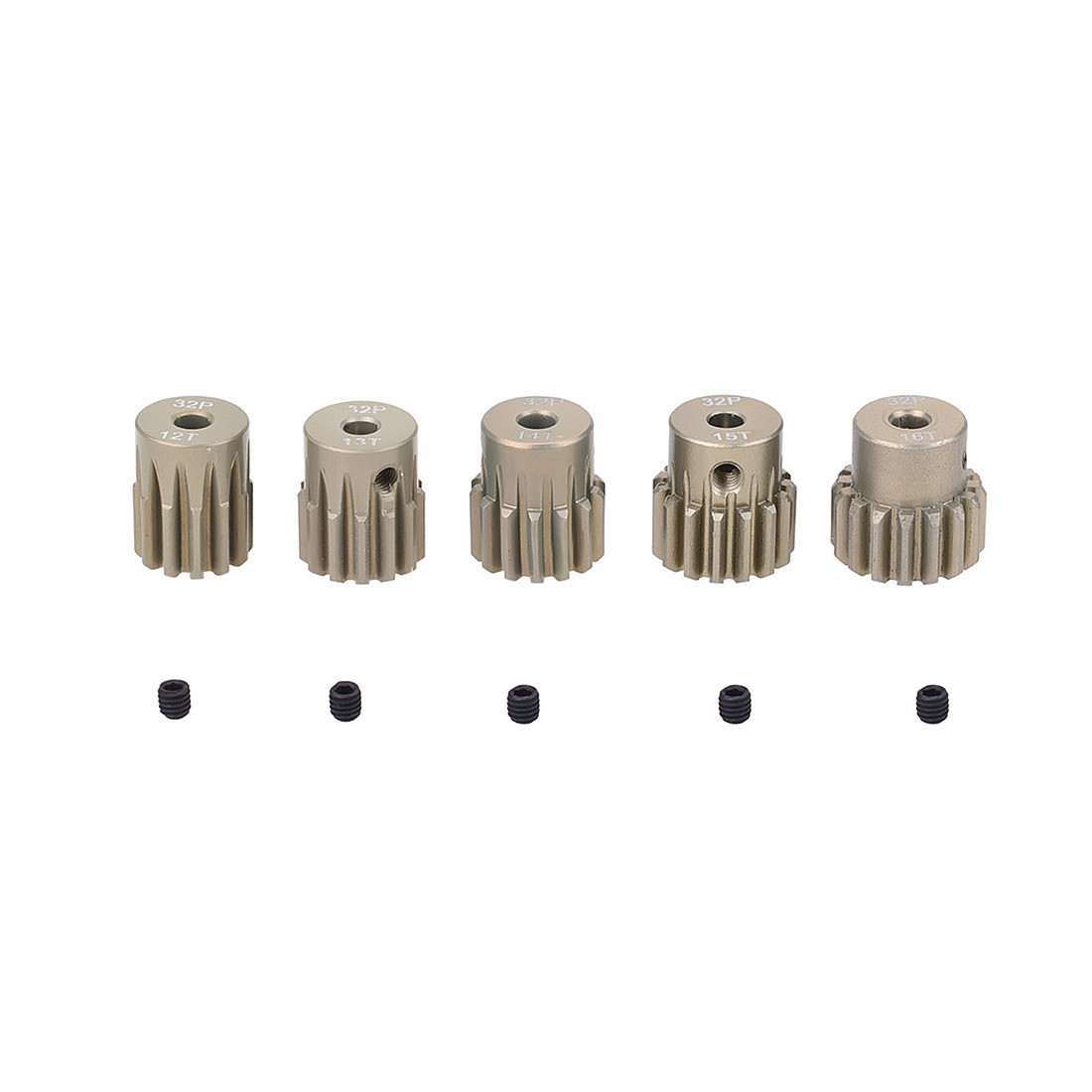 Dilwe 6 Pezzi RC Motor Gear 48DP ￠ 3.175mm 17T-22T Kit di