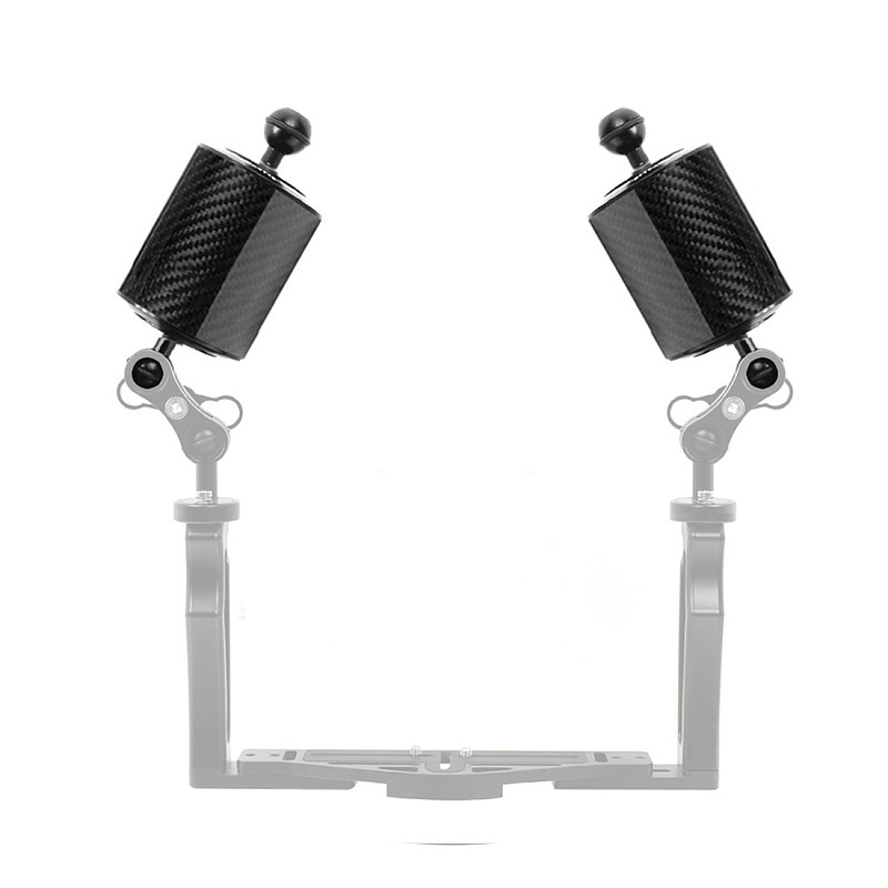 BGNING 5/8/10inch  Underwater Diving Carbon Fiber Float Arm Ball Buoyancy Extend Bracket Double Ball