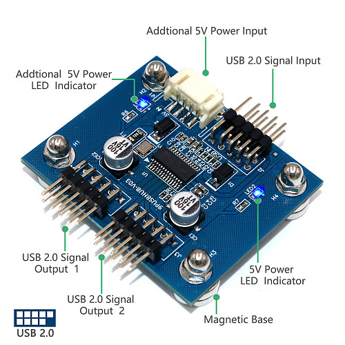 Motherboard USB 2.0 9pin Header 1 to 2 Extension Hub Splitter Adapter  Converter