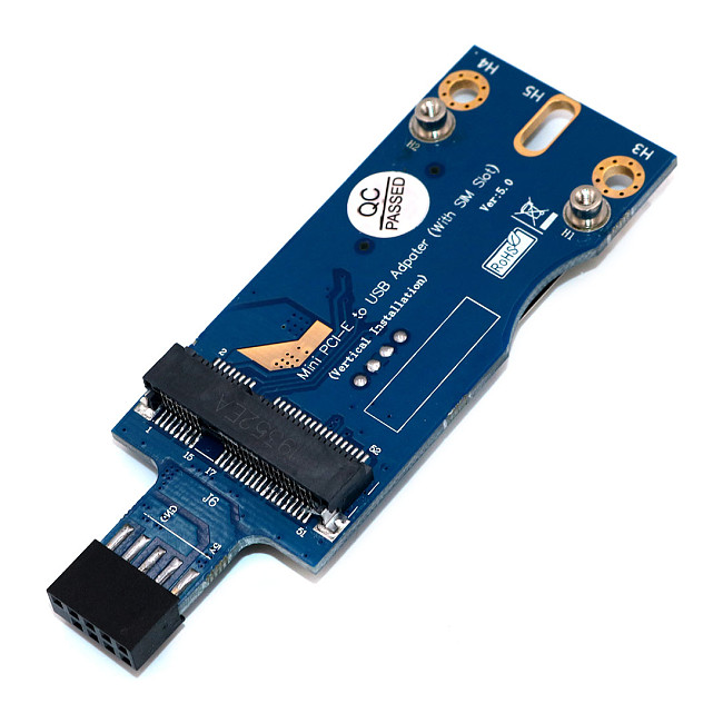 XT-XINTE Mini PCI-E Wireless to USB w/ SIM Card Slot WWAN LTE Module Adapter Card for Desktop Embedded System USB 9Pin MINI PCI-E Adapter