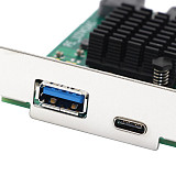 XT-XINTE Add on Cards PCI-E to USB3.1 Type-c Dual-port Expansion Card Desktop PC Motherboard PCIE 4x USB 3.1 Type-A Type C Riser Adapter