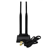 XT-XINTE Wifi Antenna Dual Band 2.4Ghz 5GHz 6dBi with Magnetic Base RP-SMA Male External Antenna for WiFi Router Wireless Network Card