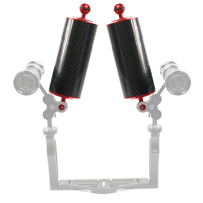 BGNING Carbon Fiber Double Ball Float Buoyancy Arm 5/8/10inch For SLR Canon Sony Nikon Panasonic Olympus Diving photography Camera