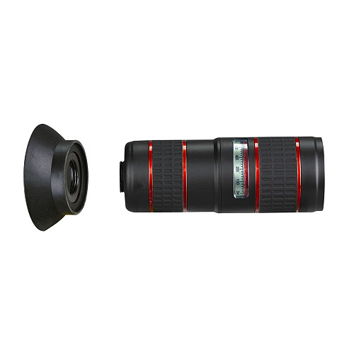 FCLUO 4K HD 12X Optical Telescope Phone Lens w/ 0.45X Super Wide Angle 15x Macro Lens Set for Smartphone Mobile Telephoto Zoom Cameras