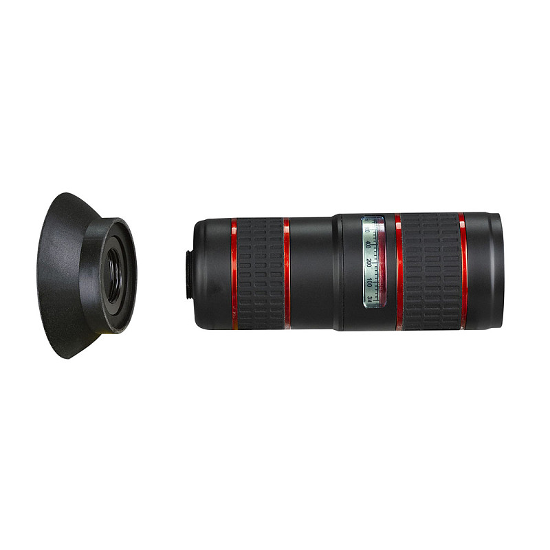 FCLUO 4K HD 12X Optical Telescope Phone Lens w/ 0.45X Super Wide Angle 15x Macro Lens Set for Smartphone Mobile Telephoto Zoom Cameras