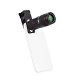 FCLUO 4K HD 12X Optical Telescope Phone Lens w/ 0.45X Super Wide Angle 15x Macro Lens Set for Smartphone Mobile Telephoto Zoom Cameras