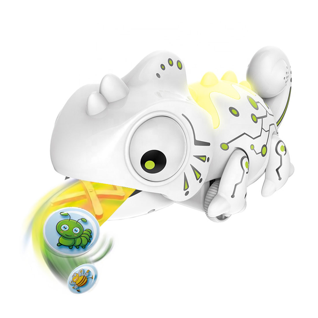 US 9.80 Feichao RC Chameleon Lizard Pet 2.4G Smart Simulation Animal Robot Kids Gift Funny Toys Music Color Changeable Remote Control Reptile m.xt xinte