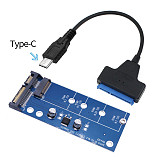 XT-XINTE Add On Card NGFF M.2 Adapter Plug&Play M2 SATA3 Raiser B-Key SSD Expansion Card 2in1 Converter USB 3.0 2.0 Type C Sata III Cable