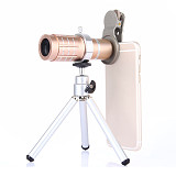 FCLUO Aluminum 12X Telephoto 18x HD Telescope Phone Camera Zoom Lens w/ Tripod Universal Clip Set Smartphone Mobile Telescopica Lenses