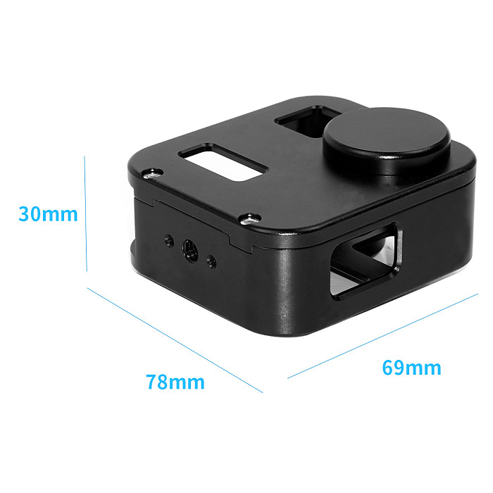 BGNing Housing Shell for Gopro Max 360 VR Panoramic Camera Case Cover CNC Aluminum Protective Cage with Lens Cap for GoPro Max