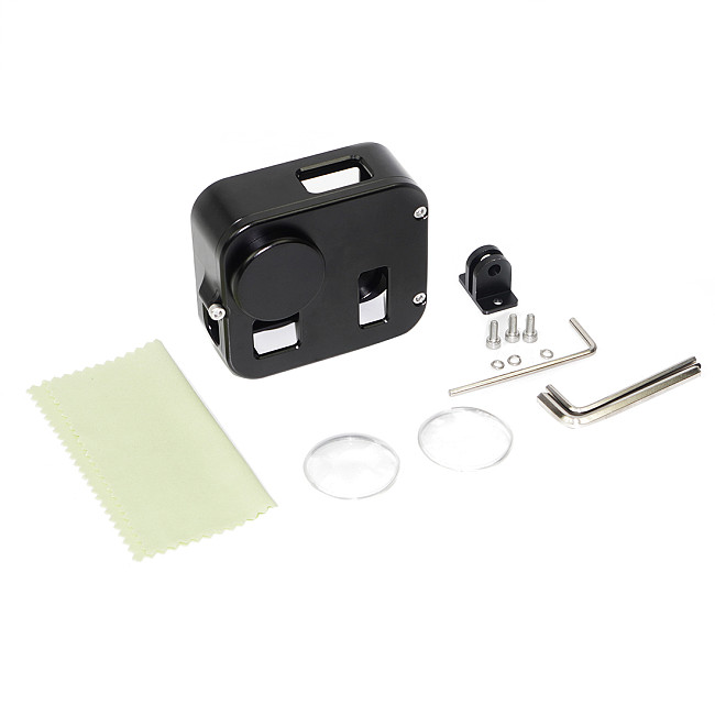 BGNing Housing Shell for Gopro Max 360 VR Panoramic Camera Case Cover CNC Aluminum Protective Cage with Lens Cap for GoPro Max
